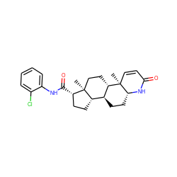 C[C@]12CC[C@H]3[C@@H](CC[C@H]4NC(=O)C=C[C@]34C)[C@@H]1CC[C@@H]2C(=O)Nc1ccccc1Cl ZINC000013742747