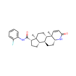 C[C@]12CC[C@H]3[C@@H](CC[C@H]4NC(=O)C=C[C@]34C)[C@@H]1CC[C@@H]2C(=O)Nc1ccccc1F ZINC000013742741