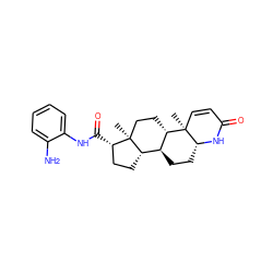 C[C@]12CC[C@H]3[C@@H](CC[C@H]4NC(=O)C=C[C@]34C)[C@@H]1CC[C@@H]2C(=O)Nc1ccccc1N ZINC000003804850