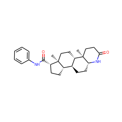 C[C@]12CC[C@H]3[C@@H](CC[C@H]4NC(=O)CC[C@]34C)[C@@H]1CC[C@@H]2C(=O)Nc1ccccc1 ZINC000038967222