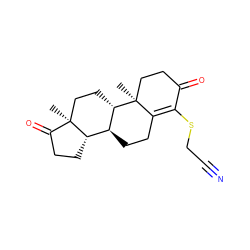 C[C@]12CC[C@H]3[C@@H](CCC4=C(SCC#N)C(=O)CC[C@@]43C)[C@@H]1CCC2=O ZINC000013454698