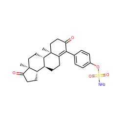 C[C@]12CC[C@H]3[C@@H](CCC4=C(c5ccc(OS(N)(=O)=O)cc5)C(=O)CC[C@@]43C)[C@@H]1CCC2=O ZINC000138120027