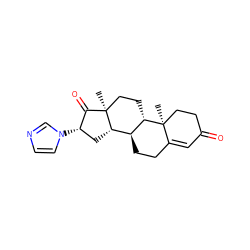 C[C@]12CC[C@H]3[C@@H](CCC4=CC(=O)CC[C@@]43C)[C@@H]1C[C@H](n1ccnc1)C2=O ZINC000034865066