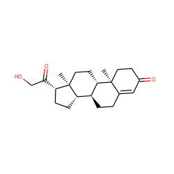 C[C@]12CC[C@H]3[C@@H](CCC4=CC(=O)CC[C@@]43C)[C@@H]1CC[C@@H]2C(=O)CO ZINC000003833823