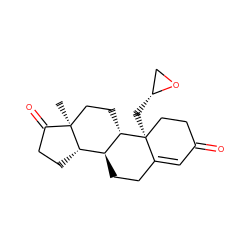 C[C@]12CC[C@H]3[C@@H](CCC4=CC(=O)CC[C@@]43C[C@@H]3CO3)[C@@H]1CCC2=O ZINC000013649832