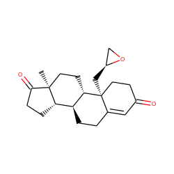 C[C@]12CC[C@H]3[C@@H](CCC4=CC(=O)CC[C@@]43C[C@H]3CO3)[C@@H]1CCC2=O ZINC000013649834