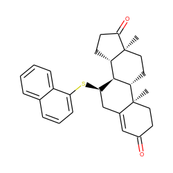 C[C@]12CC[C@H]3[C@H]([C@@H]1CCC2=O)[C@H](Sc1cccc2ccccc12)CC1=CC(=O)CC[C@@]13C ZINC000211277691