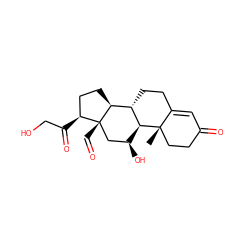 C[C@]12CCC(=O)C=C1CC[C@@H]1[C@@H]2[C@@H](O)C[C@]2(C=O)[C@@H](C(=O)CO)CC[C@@H]12 ZINC000003833824