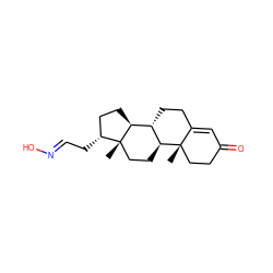 C[C@]12CCC(=O)C=C1CC[C@@H]1[C@@H]2CC[C@]2(C)[C@H](C/C=N/O)CC[C@@H]12 ZINC000039158371