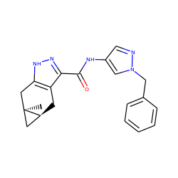 C[C@]12Cc3[nH]nc(C(=O)Nc4cnn(Cc5ccccc5)c4)c3C[C@H]1C2 ZINC000169330509