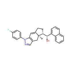 C[C@]12Cc3cnn(-c4ccc(F)cc4)c3C=C1CC[C@@H]2[C@@H](O)c1cccc2ccccc12 ZINC000014970208