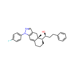 C[C@]12Cc3cnn(-c4ccc(F)cc4)c3C=C1CCC[C@@H]2[C@@H](O)CCc1ccccc1 ZINC000028392598