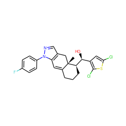 C[C@]12Cc3cnn(-c4ccc(F)cc4)c3C=C1CCC[C@@H]2[C@@H](O)c1cc(Cl)sc1Cl ZINC000028523739