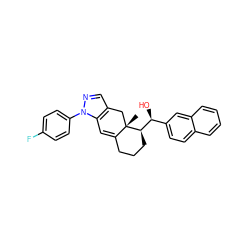 C[C@]12Cc3cnn(-c4ccc(F)cc4)c3C=C1CCC[C@@H]2[C@@H](O)c1ccc2ccccc2c1 ZINC000028389991