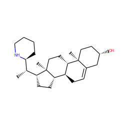 C[C@H]([C@@H]1CCCCN1)[C@H]1CC[C@H]2[C@@H]3CC=C4C[C@@H](O)CC[C@]4(C)[C@H]3CC[C@@]21C ZINC000072110446