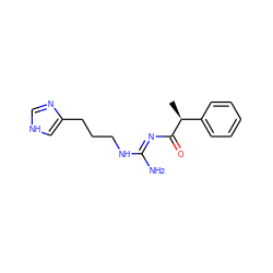 C[C@H](C(=O)/N=C(\N)NCCCc1c[nH]cn1)c1ccccc1 ZINC000040894571