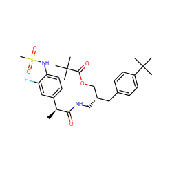 C[C@H](C(=O)NC[C@H](COC(=O)C(C)(C)C)Cc1ccc(C(C)(C)C)cc1)c1ccc(NS(C)(=O)=O)c(F)c1 ZINC000014973158