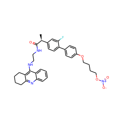 C[C@H](C(=O)NCCNc1c2c(nc3ccccc13)CCCC2)c1ccc(-c2ccc(OCCCCO[N+](=O)[O-])cc2)c(F)c1 ZINC000096270070