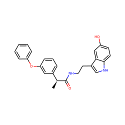 C[C@H](C(=O)NCCc1c[nH]c2ccc(O)cc12)c1cccc(Oc2ccccc2)c1 ZINC000299823769