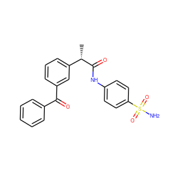 C[C@H](C(=O)Nc1ccc(S(N)(=O)=O)cc1)c1cccc(C(=O)c2ccccc2)c1 ZINC000535592830