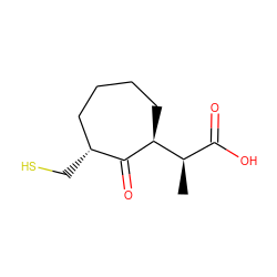 C[C@H](C(=O)O)[C@@H]1CCCC[C@@H](CS)C1=O ZINC000013599953