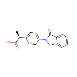 C[C@H](C(=O)O)c1ccc(N2Cc3ccccc3C2=O)cc1 ZINC000000000391