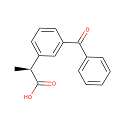 C[C@H](C(=O)O)c1cccc(C(=O)c2ccccc2)c1 ZINC000000005560