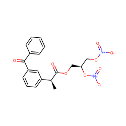 C[C@H](C(=O)OC[C@@H](CO[N+](=O)[O-])O[N+](=O)[O-])c1cccc(C(=O)c2ccccc2)c1 ZINC000040425409