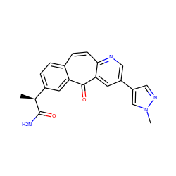 C[C@H](C(N)=O)c1ccc2ccc3ncc(-c4cnn(C)c4)cc3c(=O)c2c1 ZINC000095580904