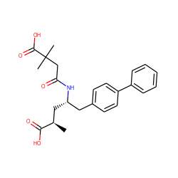 C[C@H](C[C@@H](Cc1ccc(-c2ccccc2)cc1)NC(=O)CC(C)(C)C(=O)O)C(=O)O ZINC000140462102