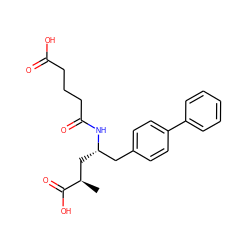 C[C@H](C[C@@H](Cc1ccc(-c2ccccc2)cc1)NC(=O)CCCC(=O)O)C(=O)O ZINC000013741344