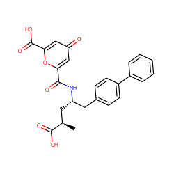 C[C@H](C[C@@H](Cc1ccc(-c2ccccc2)cc1)NC(=O)c1cc(=O)cc(C(=O)O)o1)C(=O)O ZINC000141035417