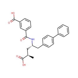 C[C@H](C[C@@H](Cc1ccc(-c2ccccc2)cc1)NC(=O)c1cccc(C(=O)O)c1)C(=O)O ZINC000140461934