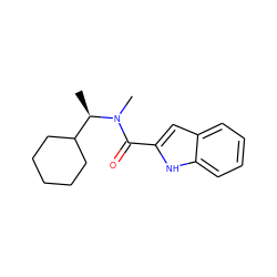 C[C@H](C1CCCCC1)N(C)C(=O)c1cc2ccccc2[nH]1 ZINC000040380298