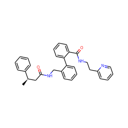 C[C@H](CC(=O)NCc1ccccc1-c1ccccc1C(=O)NCCc1ccccn1)c1ccccc1 ZINC000000591021