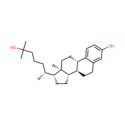 C[C@H](CCCC(C)(C)O)[C@H]1CC[C@H]2[C@@H]3CCc4cc(O)ccc4[C@H]3CC[C@@]21C ZINC000204293908