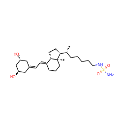 C[C@H](CCCCCNS(N)(=O)=O)[C@H]1CC[C@H]2/C(=C/C=C3C[C@@H](O)C[C@H](O)C3)CCC[C@@]21C ZINC000049807689