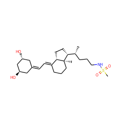 C[C@H](CCCNS(C)(=O)=O)[C@H]1CC[C@H]2/C(=C/C=C3C[C@@H](O)C[C@H](O)C3)CCC[C@@]21C ZINC000049808374