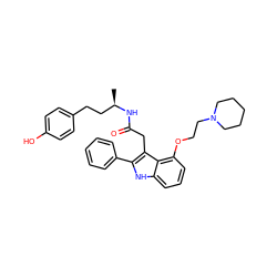 C[C@H](CCc1ccc(O)cc1)NC(=O)Cc1c(-c2ccccc2)[nH]c2cccc(OCCN3CCCCC3)c12 ZINC000028892249