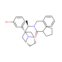 C[C@H](CN1[C@H]2CC[C@@H]1C[C@H](c1cccc(O)c1)C2)N(Cc1ccccc1)C(=O)C1CCCC1 ZINC001772618116