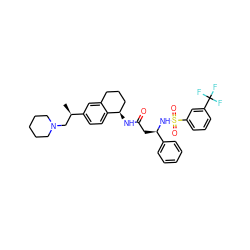 C[C@H](CN1CCCCC1)c1ccc2c(c1)CCC[C@H]2NC(=O)C[C@@H](NS(=O)(=O)c1cccc(C(F)(F)F)c1)c1ccccc1 ZINC000058541726