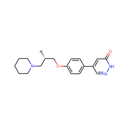 C[C@H](COc1ccc(-c2cn[nH]c(=O)c2)cc1)CN1CCCCC1 ZINC000084704201