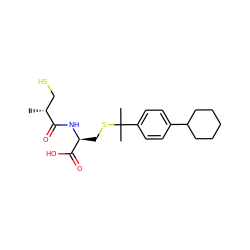 C[C@H](CS)C(=O)N[C@@H](CSC(C)(C)c1ccc(C2CCCCC2)cc1)C(=O)O ZINC000001903257