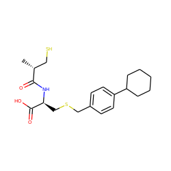 C[C@H](CS)C(=O)N[C@@H](CSCc1ccc(C2CCCCC2)cc1)C(=O)O ZINC000001903256