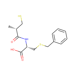 C[C@H](CS)C(=O)N[C@H](CSCc1ccccc1)C(=O)O ZINC000026496046