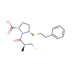 C[C@H](CS)C(=O)N1[C@@H](SCCc2ccccc2)CC[C@H]1C(=O)O ZINC000040973974