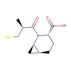 C[C@H](CS)C(=O)N1[C@H](C(=O)O)CC[C@H]2C[C@H]21 ZINC000026266265