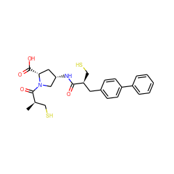 C[C@H](CS)C(=O)N1C[C@@H](NC(=O)[C@@H](CS)Cc2ccc(-c3ccccc3)cc2)C[C@H]1C(=O)O ZINC000026579749