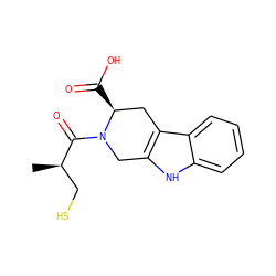 C[C@H](CS)C(=O)N1Cc2[nH]c3ccccc3c2C[C@@H]1C(=O)O ZINC000027559422