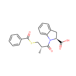 C[C@H](CSC(=O)c1ccccc1)C(=O)N1c2ccccc2C[C@H]1C(=O)O ZINC000005759621